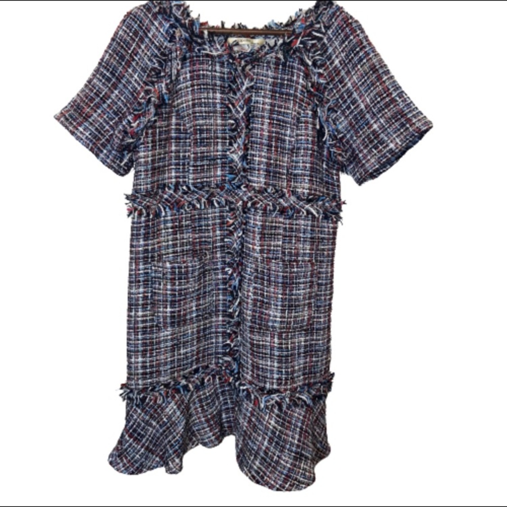 Zapelle custom dress midi 1X plaid red black